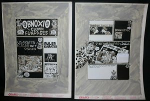 Crazy #78 pgs.40 & 41 - Obnoxio the Clown 2pg Set - 1982 art by Alan Kupperberg