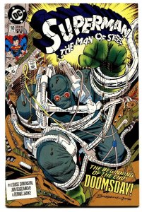 SUPERMAN THE MAN OF STEEL #18-FIRST DOOMSDAY-DC-HTF-2nd PRINTING.