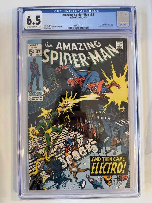Amazing Spider-Man #82 CGC 6.5.. Electro App..And Then Came ELECTRO! (1970)