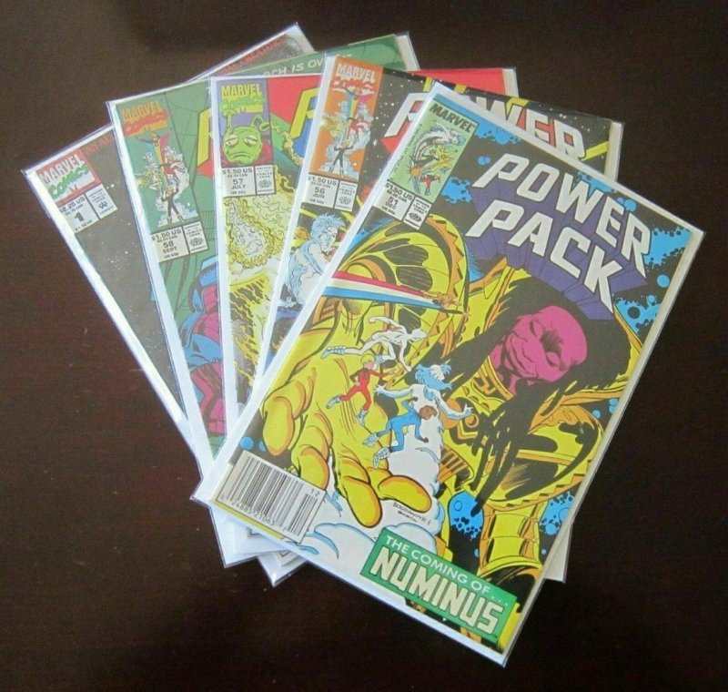 Power Pack comic lot from #1-58 + more 45 different books avg 7.0 (1984-90)