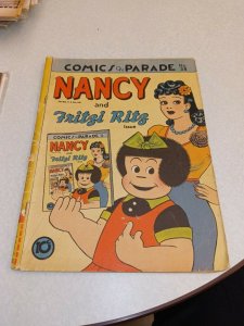 COMICS ON PARADE Nancy and Sluggo Infinity cover #38 GOLDEN AGE united feat 1942