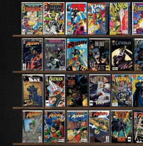 Huge Lot 140+ Comics with Batman, Robin, Detective Comics, X-Men & More!
