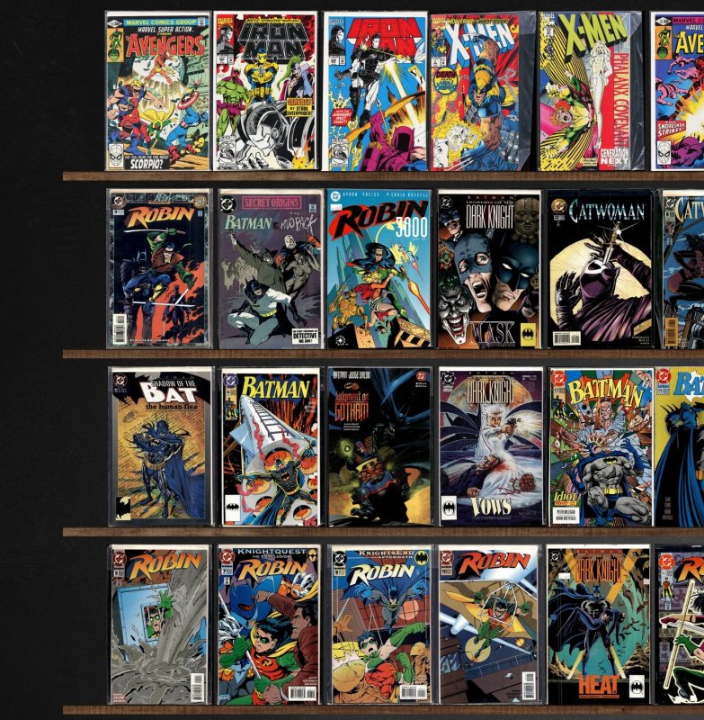 Huge Lot 140+ Comics with Batman, Robin, Detective Comics, X-Men & More!