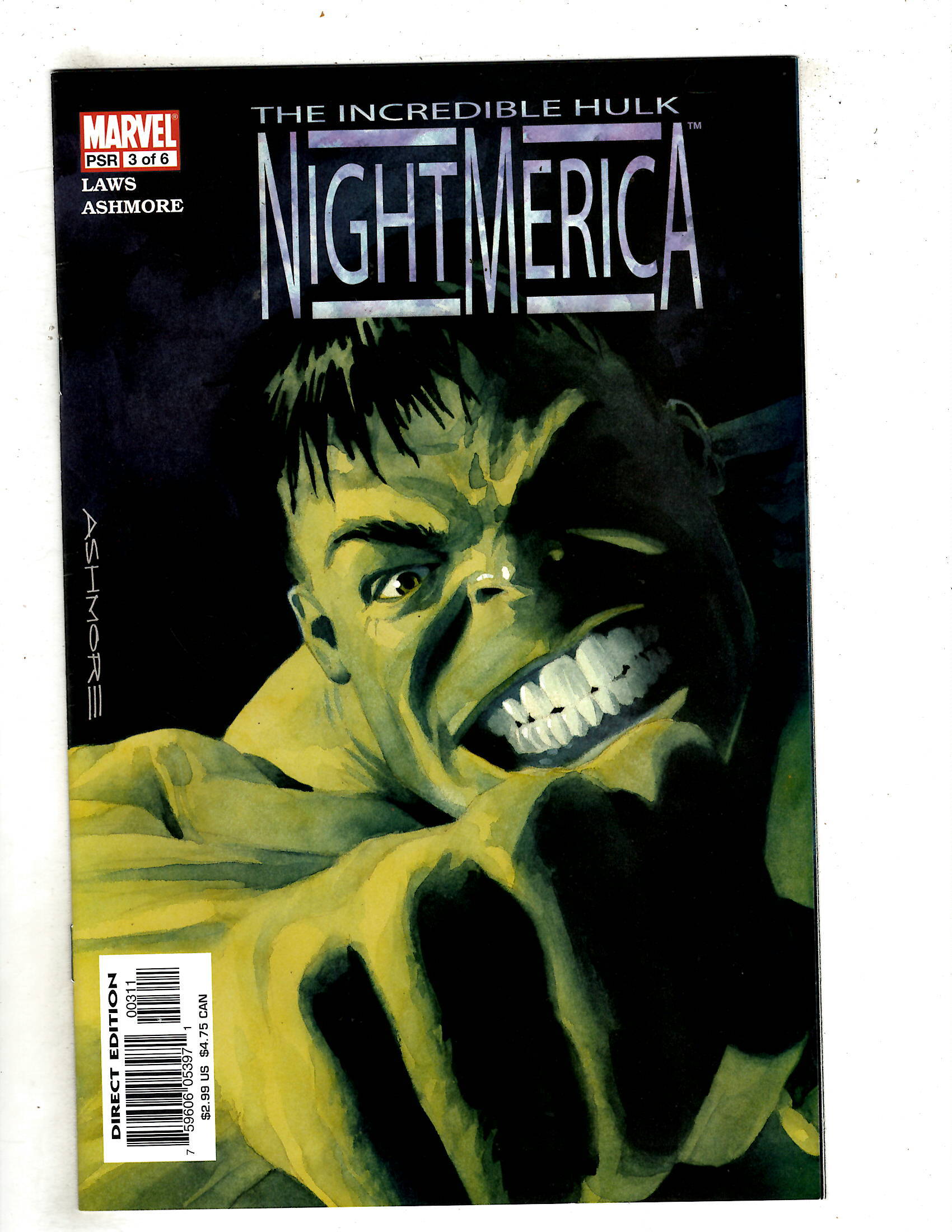 The Incredible Hulk Night Merica 3 Of36 Comic Books Modern Age Marvel Hipcomic