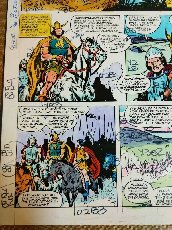 King Conan #2 page 10 Color Guide by George Roussos