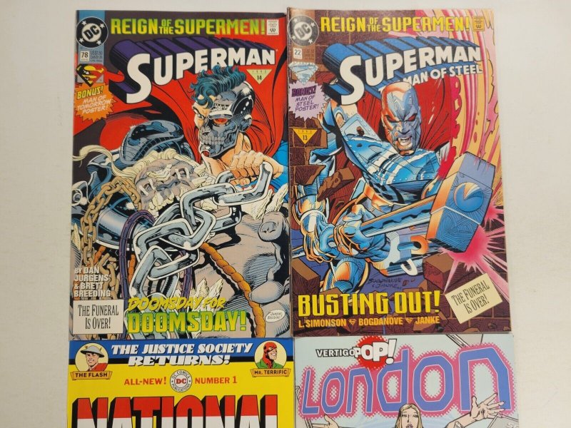 4 DC Comics #1 National Comics #3 London #22 78 Superman Man of Steel 37 TJ29