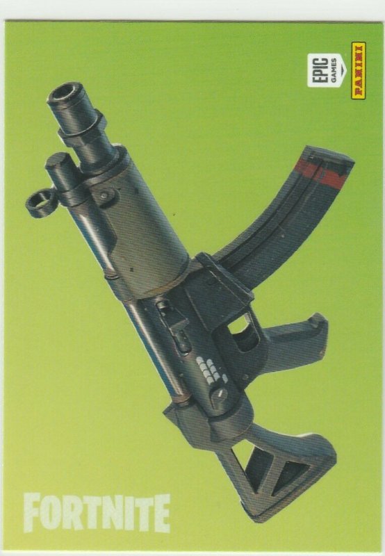 Fortnite Submachine Gun 104 Uncommon Weapon Panini 2019 trading card series 1