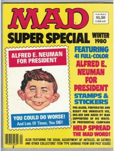 MAD SPECIAL (1980) 33 VG ALFRED PRESIDENT STICKERS