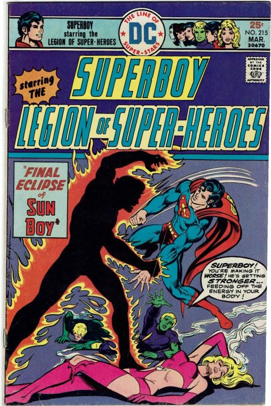 Superboy #215 Legion of Superheroes Mike Grell VF