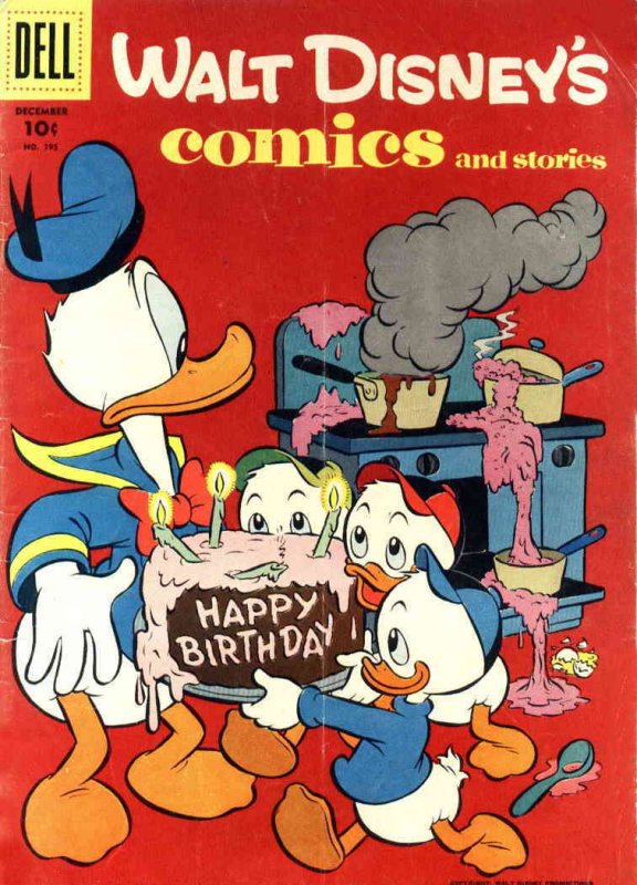 Walt Disney's Comics and Stories #195 FN ; Dell | December 1956 Donald Duck Birt