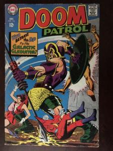 DOOM PATROL! #116 ELASTI-GIRL!! ROBOTMAN! BRIGHT F/VF THE GALACTIC GLADIATOR!