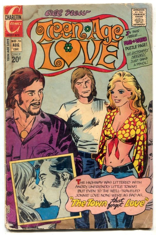 Teen-Age Love #94 1973- Hippy cover- Charlton F/G