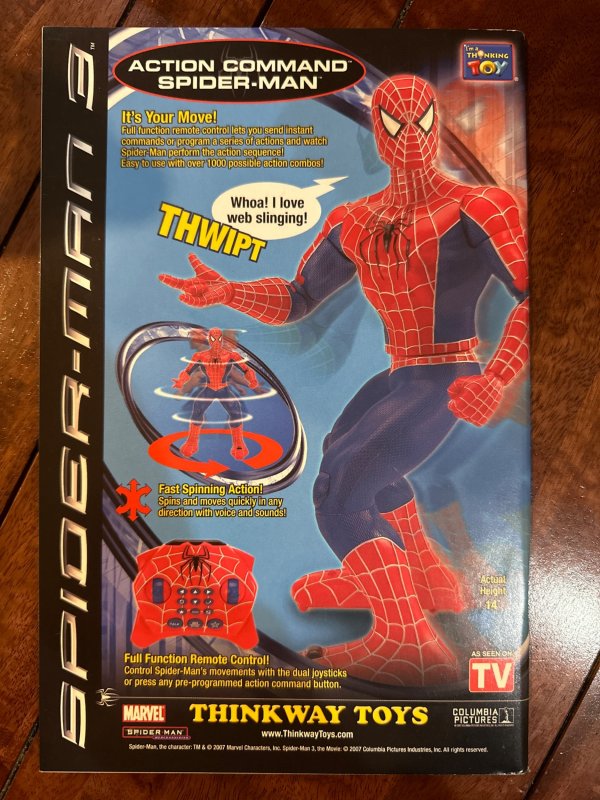 Spider-Man, remote controlled action command - Spider-Man 3 - Thinkway Toys  2007