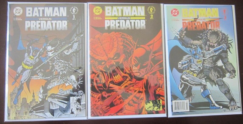 Batman vs Predator Comics Set # 1 - 3 - 8.0 VF - 1991