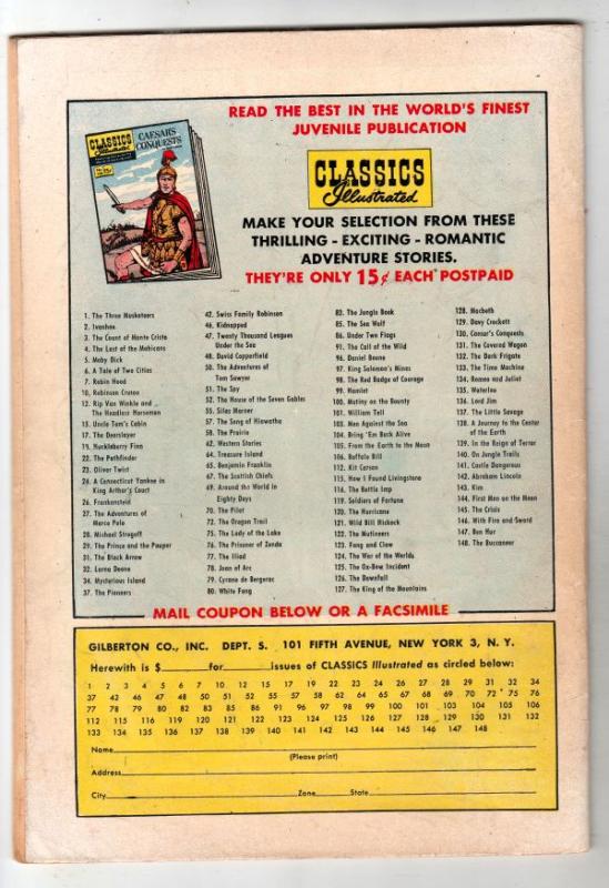 Classics Illustrated #148 (Jan-59) FN Mid-Grade The Bucaneer