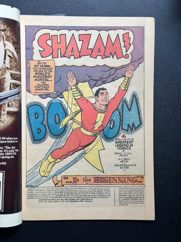 Shazam! #1 (1973) 1st App of Captain Marvel - FN+