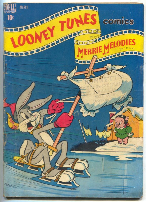 Looney Tunes #89 1949- Bug Bunny cover- Dell Golden Age VG