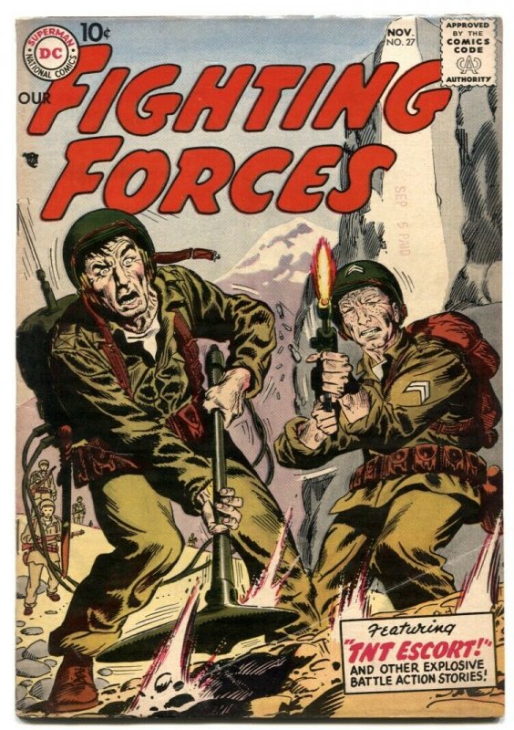 Our Fighting Forces #27 1957-DC war comic- Kubert cover FN