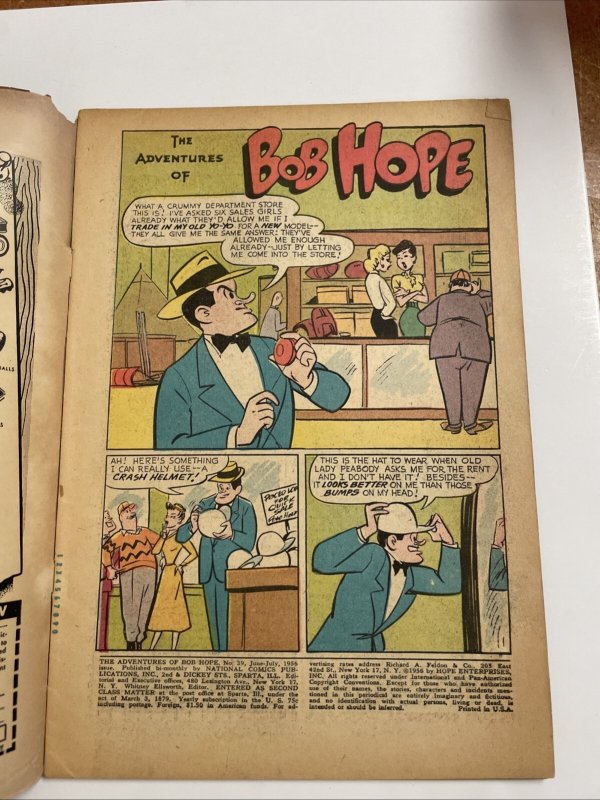 ADVENTURES OF Bob Hope  #39 1956