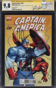 Stan Lee, Chris Evans & Tom Holland Captain America Signed Comic Book CGC 9.8