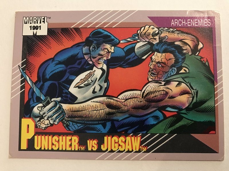 PUNISHER VS. JIGSAW #100 : Marvel Universe 1991 Series 2 card; Impel, VF