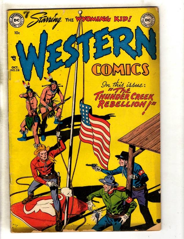 Western Comics # 28 FN- DC Golden Age Comic Book Cowboy Wyoming Kid Creek JL8