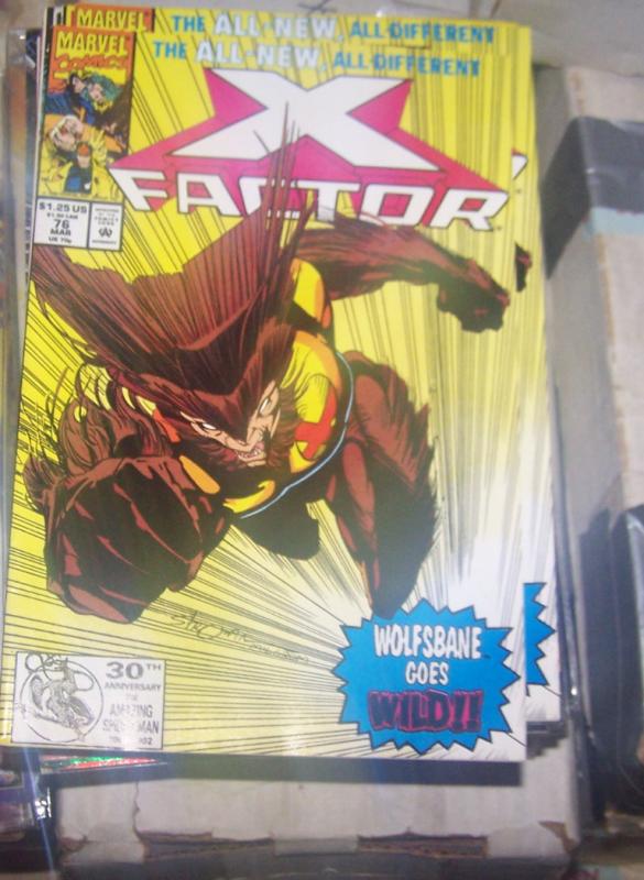 X-Factor #76 (Mar 1992, Marvel) WOLFSBANE GOES WILD HULK PARTHENON