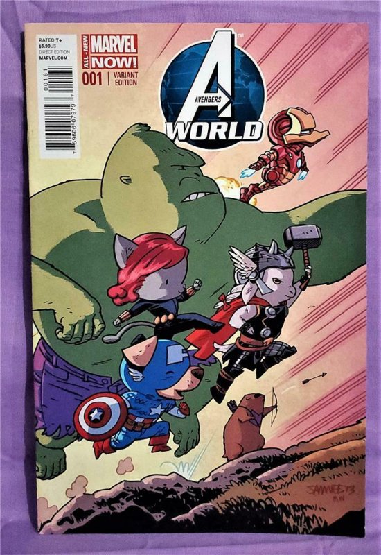 Jonathan Hickman AVENGERS WORLD #1 Chris Samnee Animal Variant (Marvel, 2014)!