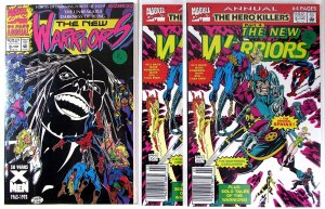 The New Warriors Lot of 3 #3, Annual 2 x2 Marvel (1993) 1st Series Comics