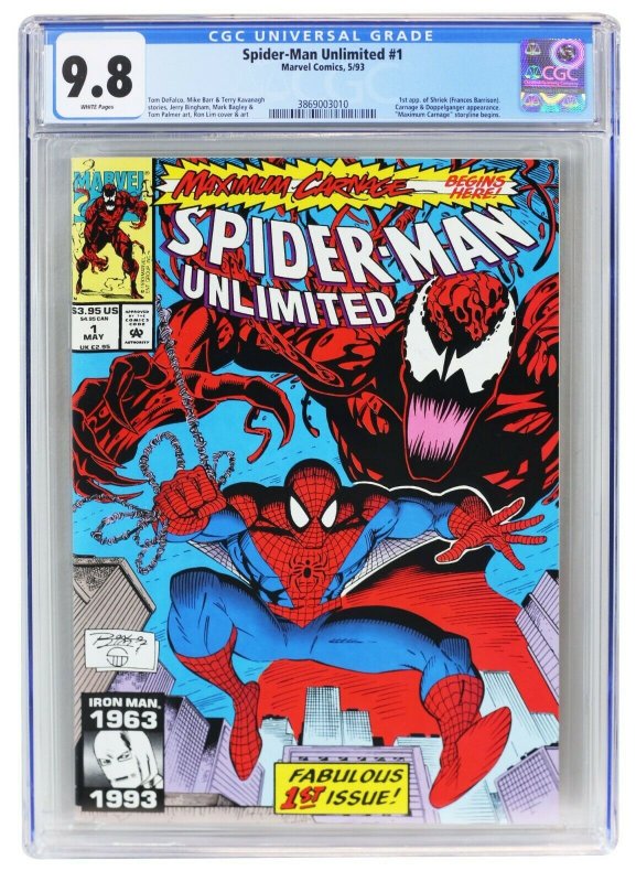 Spider-Man Unlimited #1 CGC 9.8 1992 Marvel Comics 1st Shriek Frances Barrison