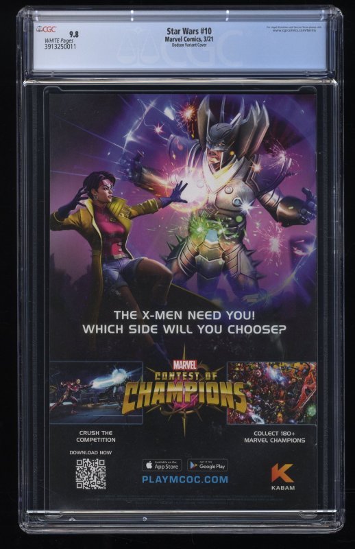 Star Wars #10 CGC NM/M 9.8 White Pages Dodson Variant