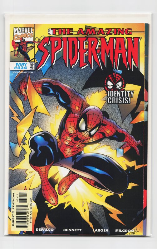 The Amazing Spider-Man #434 Direct Edition - 50/50 - Amazing Ricochet #1 Oute...