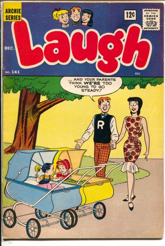 Laugh #141 1962-Archie-Veronica-Betty-superhero Jaguar on Easter Island-VG