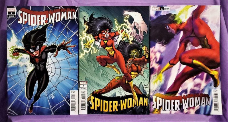 Karla Pacheco SPIDER-WOMAN #1 Variant Cover 3 - Pack (Marvel, 2020)!