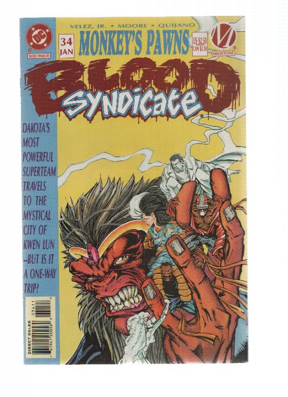 BLOOD SYNDICATE, Volume 1 Numero 34: The Clothes have no Emperor (Milestone)