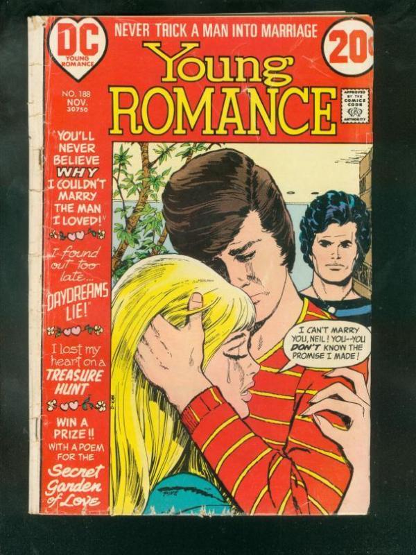 YOUNG ROMANCE #188 1972-DC ROMANCE- G/VG