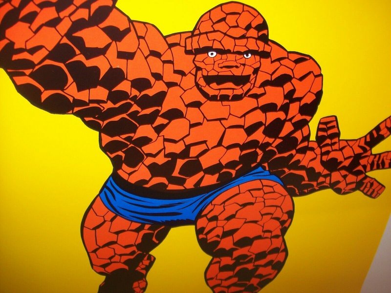 The Thing POSTER Marvel Comics 1982 Orange Crush Giveaway Art NOS Fantastic Four