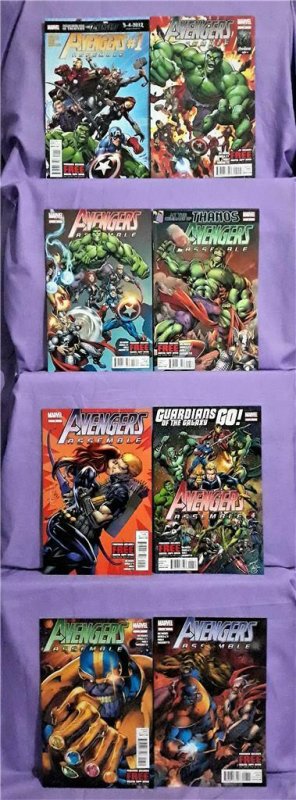 Brian Michael Bendis AVENGERS ASSEMBLE #1 - 8 Mark Bagley (Marvel, 2012)!