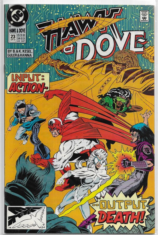 Hawk and Dove (vol. 2, 1989) #23 VF Kesel, Guler