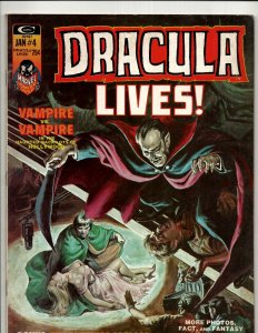 Lot Of 5 Dracula Lives Marvel Comic Book Magazines # 1 2 3 4 6 Vampire Fear RS3