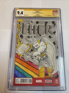 Thor (2014) # 1 (CGC 9.4 SS) Sketch Scott Lobdell • Marvel Comics