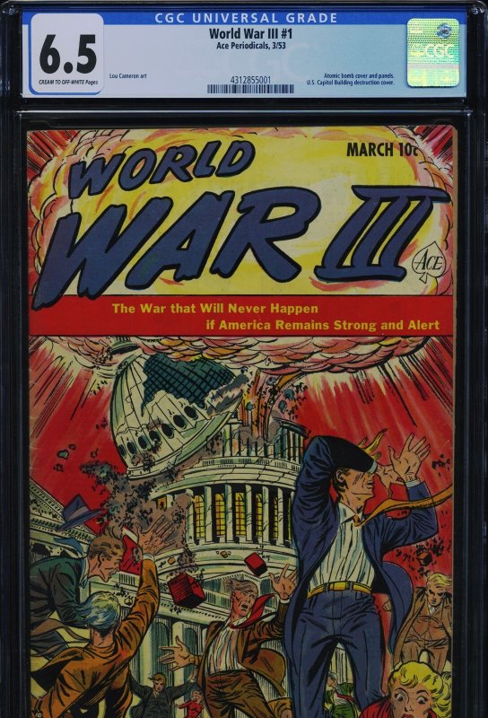 WORLD WAR III #1- CGC-6.5, CR-OW - Ace - Scarce! - Golden Age