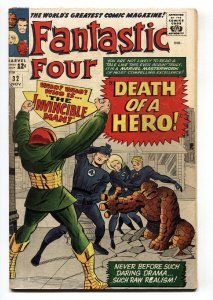 FANTASTIC FOUR #32 VG comic book 1964-MARVEL-JACK KIRBY-DEATH OF A HERO