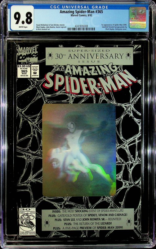 The Amazing Spider-Man #365 (1992) - CGC9.8 - Cert#4241835008