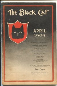 Black Cat 4/1909 -Shortstory-Early issue-pulp fiction-Edward Cainton-VG