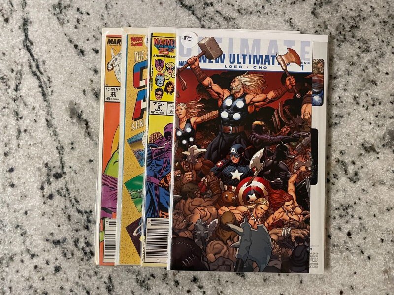 4 Comics Ultimates 1 Coast Avengers 8 Captain America 1 Sil Surfer 33 NM 52 J801 