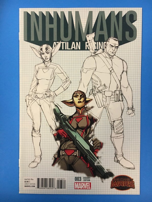 Inhumans: Attilan Rising #3 Dave Johnson Character Design Variant (2015)