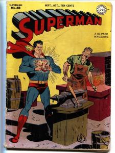 SUPERMAN #48-1947-1st Superman time travel iss-Golden-Age comic book DC