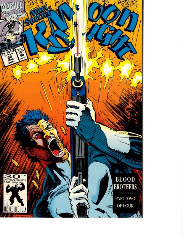 Lot Of 2 Moon Knight Marvel Comic Books #1 36   J69