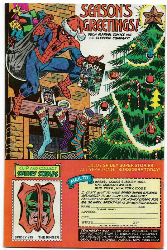 SPIDEY SUPER STORIES#51 FNVF 1981 MARVEL BRONZE AGE COMICS 